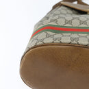 GUCCI GG Supreme Web Sherry Line Shoulder Bag PVC Beige Gold Auth 149255-10