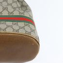 GUCCI GG Supreme Web Sherry Line Shoulder Bag PVC Beige Gold Auth 149255-13