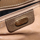 GUCCI GG Supreme Web Sherry Line Shoulder Bag PVC Beige Gold Auth 149255-15