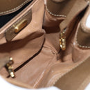 GUCCI GG Supreme Web Sherry Line Shoulder Bag PVC Beige Gold Auth 149255-17