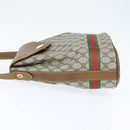 GUCCI GG Supreme Web Sherry Line Shoulder Bag PVC Beige Gold Auth 149255-4