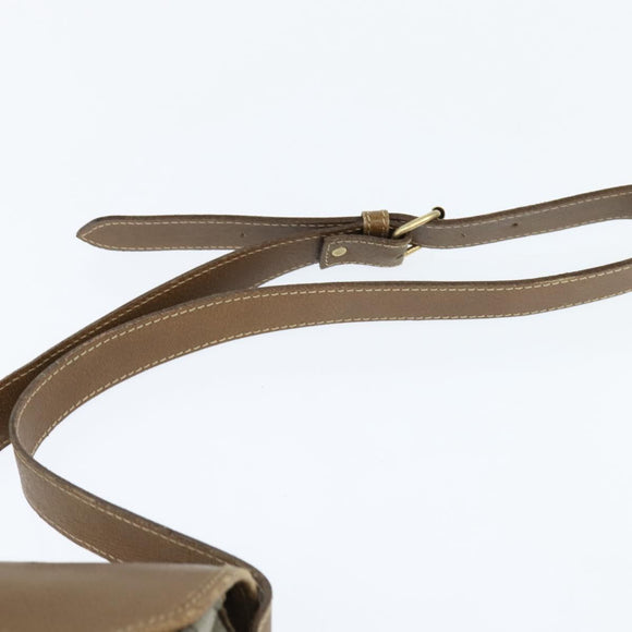 GUCCI GG Supreme Web Sherry Line Shoulder Bag PVC Beige Gold Auth 149255