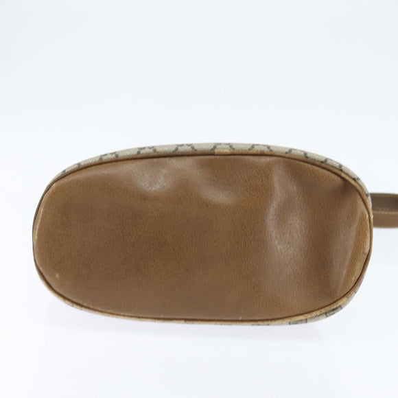 GUCCI GG Supreme Web Sherry Line Shoulder Bag PVC Beige Gold Auth 149255