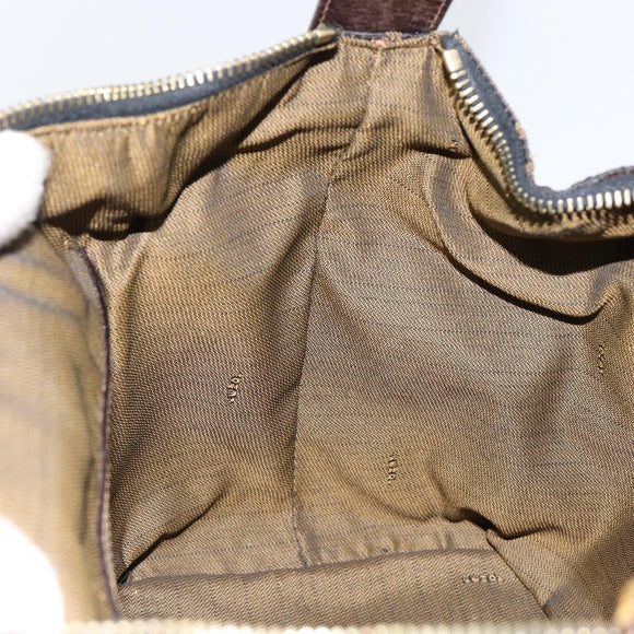 FENDI Zucca Canvas Handtasche Schwarz Braun Auth 149263