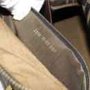 FENDI Zucca Canvas Hand Bag Black Brown Auth 149263-25
