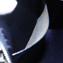 FENDI Zucchino Canvas Shoulder Bag Navy Silver Auth 149264-11