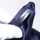 FENDI Zucchino Canvas Shoulder Bag Navy Silver Auth 149264-12
