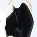 BALLY Chain Shoulder Bag Leather White Gold Auth 149267-18