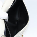 BALLY Chain Shoulder Bag Leather White Gold Auth 149267-22