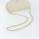 BALLY Chain Shoulder Bag Leather White Gold Auth 149267-7