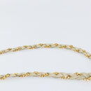 BALLY Chain Shoulder Bag Leather White Gold Auth 149267-8