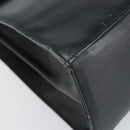 Salvatore Ferragamo Gancini Hand Bag Enamel Navy Gold Auth 149268-11