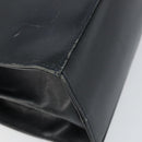 Salvatore Ferragamo Gancini Hand Bag Enamel Navy Gold Auth 149268-13