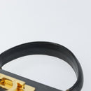 Salvatore Ferragamo Gancini Hand Bag Enamel Navy Gold Auth 149268-8