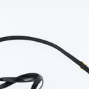 Salvatore Ferragamo Gancini Hand Bag Enamel 2way Black Gold Auth 149269-10