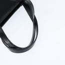 Salvatore Ferragamo Gancini Hand Bag Enamel 2way Black Gold Auth 149269-7