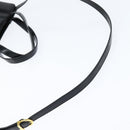 Salvatore Ferragamo Gancini Hand Bag Enamel 2way Black Gold Auth 149269-9