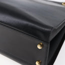 Salvatore Ferragamo Gancini Tote Bag Leather Black Gold Auth 149270-12