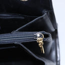 Salvatore Ferragamo Gancini Tote Bag Leather Black Gold Auth 149270-16