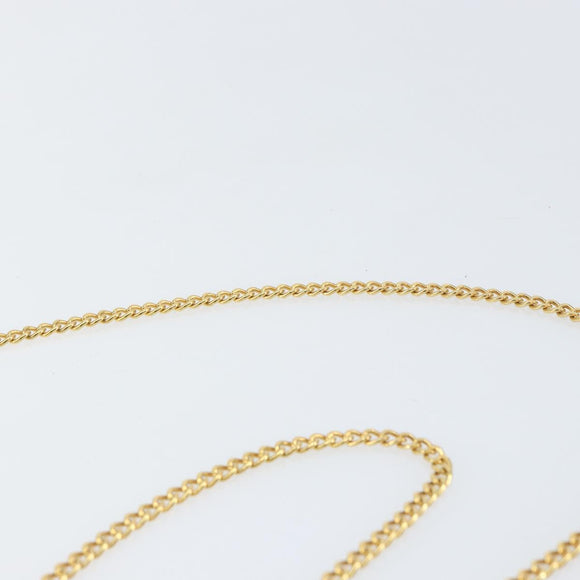 Christian Dior Honeycomb Canvas Chain Shoulder Bag Black Gold Auth 149271