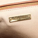 Miu Miu Hand Bag Canvas 2way Green Gold Auth 149273-19