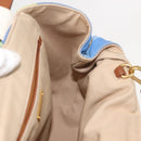 Miu Miu Hand Bag Canvas 2way Green Gold Auth 149273-20