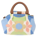 Miu Miu Hand Bag Canvas 2way Green Gold Auth 149273-13