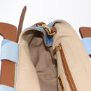 Miu Miu Hand Bag Canvas 2way Green Gold Auth 149273-21