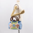 Miu Miu Hand Bag Canvas 2way Green Gold Auth 149273-24