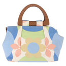 Miu Miu Hand Bag Canvas 2way Green Gold Auth 149273-2