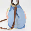 Miu Miu Hand Bag Canvas 2way Green Gold Auth 149273-3