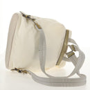 PRADA Backpack Nylon White Silver Auth 149274-7