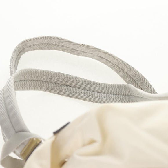 PRADA Backpack Nylon White Silver Auth 149274