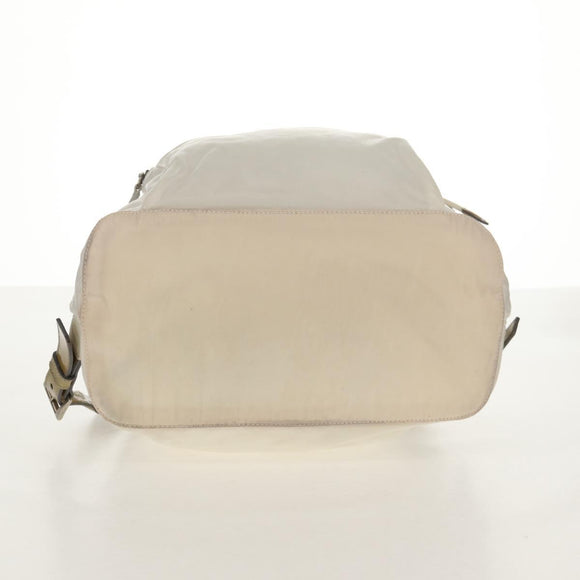 PRADA Backpack Nylon White Silver Auth 149274