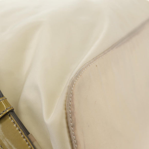 PRADA Backpack Nylon White Silver Auth 149274