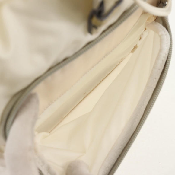 PRADA Backpack Nylon White Silver Auth 149274