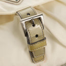 PRADA Backpack Nylon White Silver Auth 149274-9