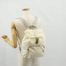 PRADA Backpack Nylon White Silver Auth 149274-37