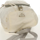 PRADA Backpack Nylon White Silver Auth 149274-14