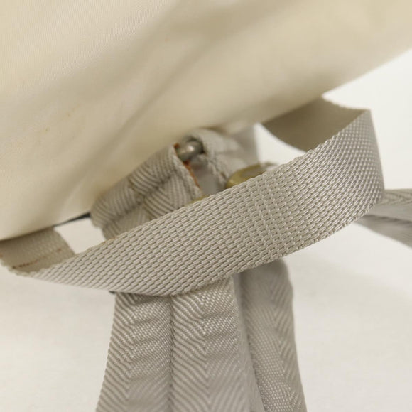 PRADA Backpack Nylon White Silver Auth 149274