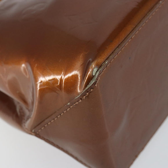 LOUIS VUITTON Monogram Vernis Reade PM Hand Bag Bronze M91146 LV Auth 149275