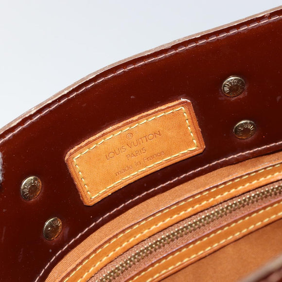 LOUIS VUITTON Monogram Vernis Reade PM Hand Bag Bronze M91146 LV Auth 149275