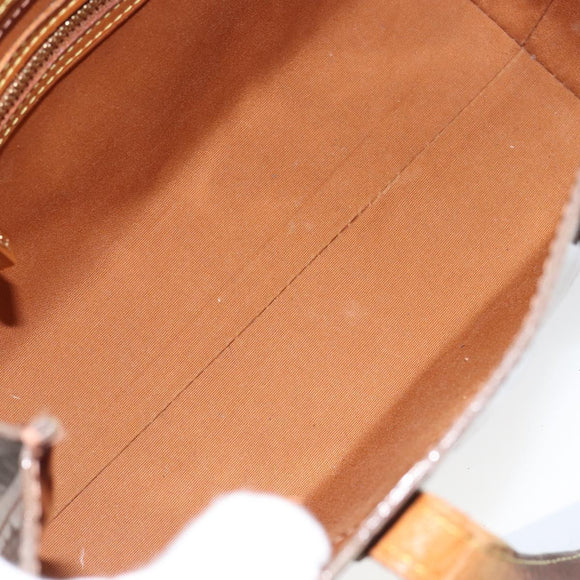 LOUIS VUITTON Monogram Vernis Reade PM Hand Bag Bronze M91146 LV Auth 149275