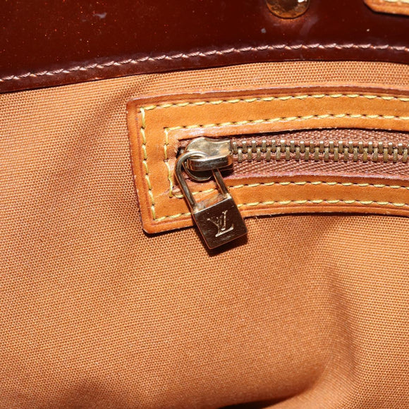 LOUIS VUITTON Monogram Vernis Reade PM Hand Bag Bronze M91146 LV Auth 149275