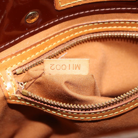 LOUIS VUITTON Monogram Vernis Reade PM Hand Bag Bronze M91146 LV Auth 149275