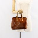 LOUIS VUITTON Monogram Vernis Reade PM Hand Bag Bronze M91146 LV Auth 149275-22