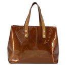 LOUIS VUITTON Monogram Vernis Reade PM Hand Bag Bronze M91146 LV Auth 149275-2