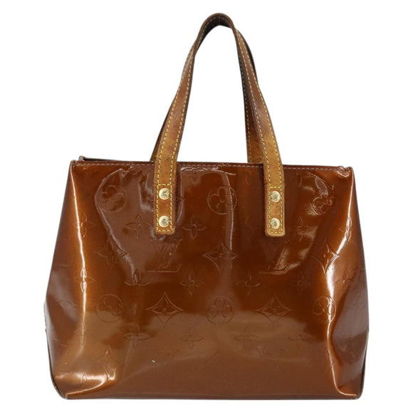 LOUIS VUITTON Monogram Vernis Reade PM Hand Bag Bronze M91146 LV Auth 149275