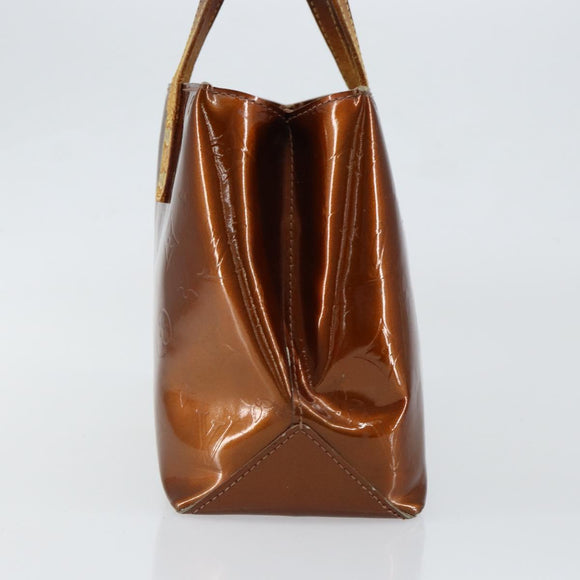 LOUIS VUITTON Monogram Vernis Reade PM Hand Bag Bronze M91146 LV Auth 149275
