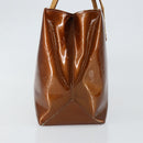 LOUIS VUITTON Monogram Vernis Reade PM Hand Bag Bronze M91146 LV Auth 149275-4